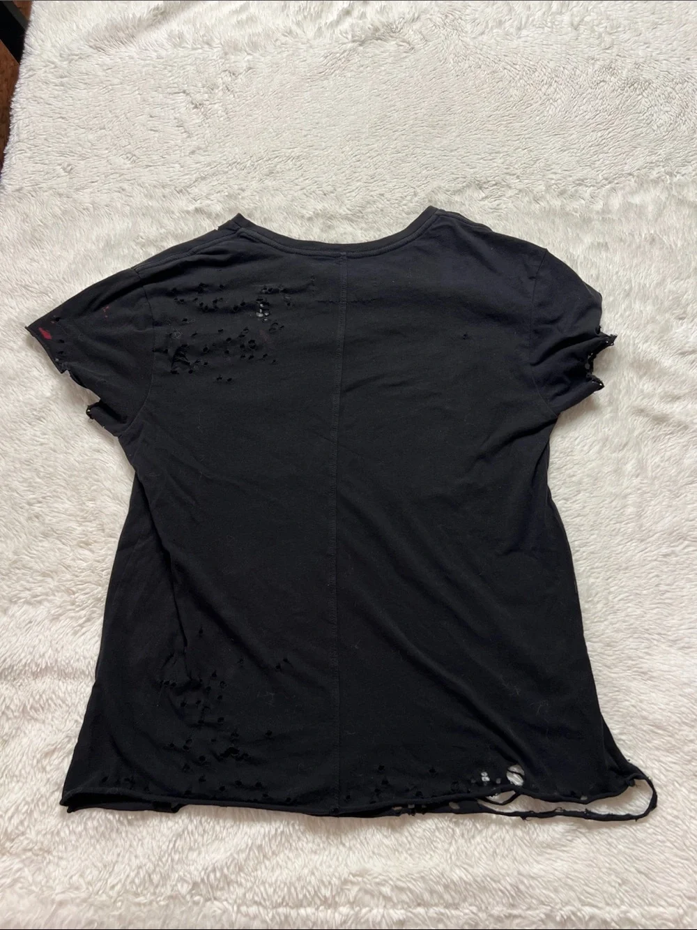 True Religion Summer Tour 2002 Graphic Distressed Print T-Shirt Black Size XS